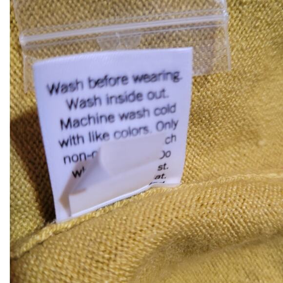 NWT Croft & Barrow Women's Yellow V-Neck Sweater Sz XL Minimalist Neutral Cozy - Picture 9 of 9